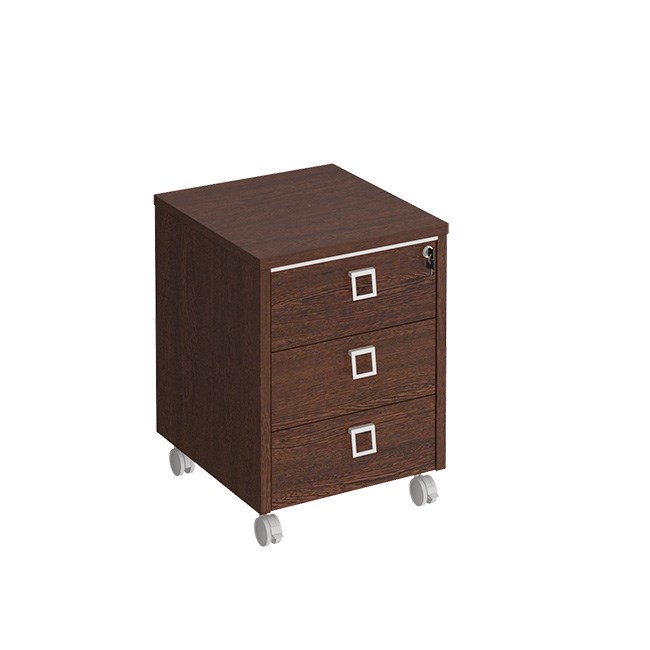 Тумба выкатная 3-ящичная с центральным замком с доводчиками 203028