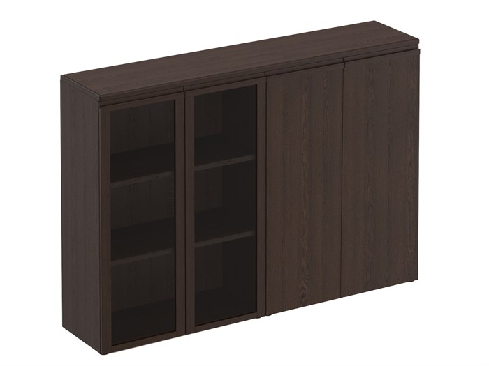 Шкаф средний комбинированный со стеклом закрытый 204860