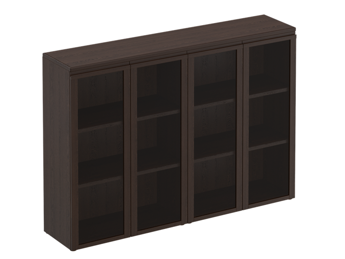 Шкаф для документов средний со стеклянными дверями 203356