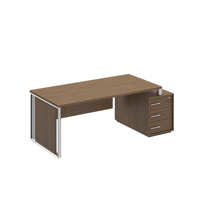 Стол руководителя на опорной тумбе со вставкой 206257