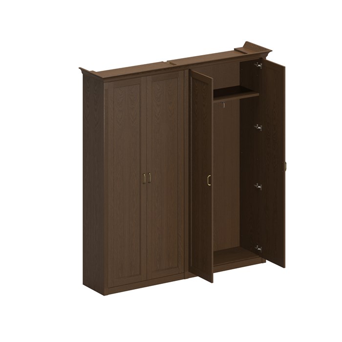 Шкаф комбинированный высокий (для одежды широкий + для документов с закрытыми дверями) 210150