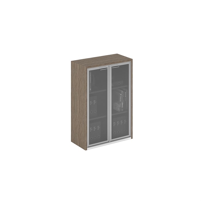 Шкаф для документов средний со стеклянными дверями 210521
