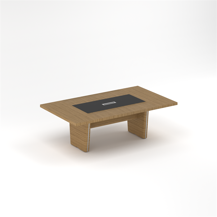 Стол для переговоров составной с кожаной вставкой 210544