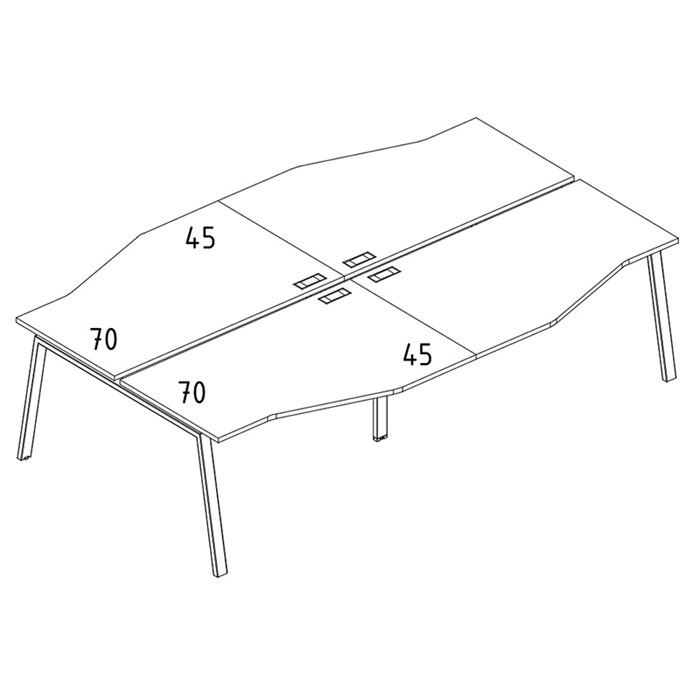 Станция с каркасом TRE и столами Техно (4х120) 204408