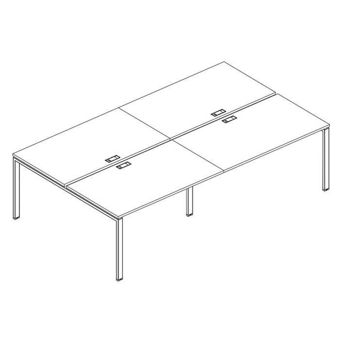 Станция рабочая на металлокаркасе UNO 4х160 204164