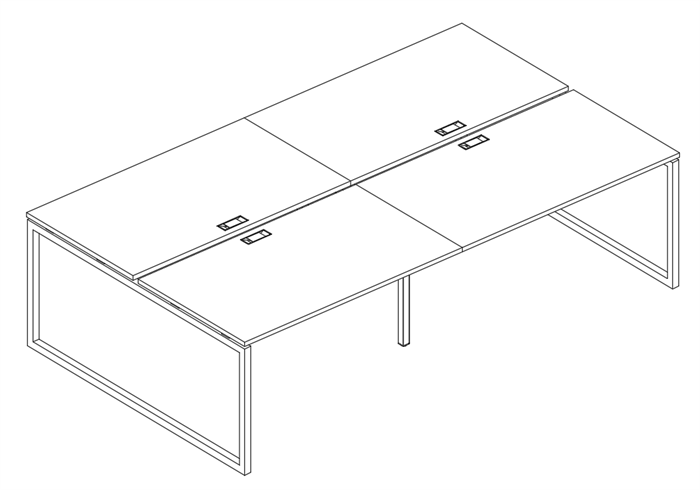 Рабочая станция на металлокаркасе QUATTRO (4х140) 204531