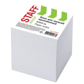 {{photo.Alt || photo.Description || 'Блок для записей STAFF, проклеенный, куб 8х8 см,1000 листов, белый, белизна 90-92%, 120382'}}