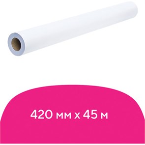 {{photo.Alt || photo.Description || 'Бумага широкоформатная рулон для плоттера, 420 мм х 45 м х втулка 50,8 мм, 80 г/м2, белизна CIE 146%, BRAUBERG, 110625'}}