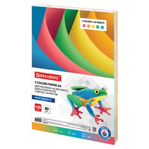 {{photo.Alt || photo.Description || 'Бумага цветная BRAUBERG, А4, 80 г/м2, 100 л., (5 цветов х 20 л.), медиум, для офисной техники, 112462'}}