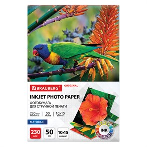 {{photo.Alt || photo.Description || 'Фотобумага матовая, 10х15 см, 230 г/м2, односторонняя, 50 листов, BRAUBERG ORIGINAL, 363974'}}