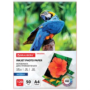 {{photo.Alt || photo.Description || 'Фотобумага матовая, А4, 120 г/м2, односторонняя, 50 листов, BRAUBERG ORIGINAL, 363981'}}