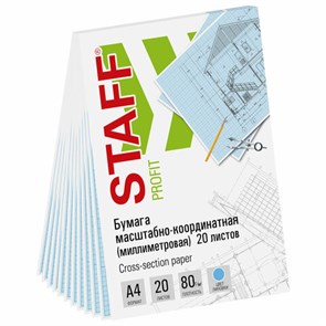 {{photo.Alt || photo.Description || 'Бумага масштабно-координатная (миллиметровая), планшет, А4, голубая, 20 листов, ПЛОТНАЯ 80 г/м2, STAFF, 113490'}}