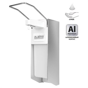 {{photo.Alt || photo.Description || 'Дозатор локтевой для антисептика и дезинфицирующих средств, с еврофлаконом 1 л, LAIMA, металл, 605707'}}