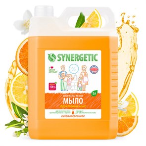 {{photo.Alt || photo.Description || 'Мыло жидкое 5 л SYNERGETIC &quot;Фруктовый микс&quot;, гипоаллергенное, биоразлагаемое, 105502'}}
