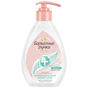 {{photo.Alt || photo.Description || 'Мыло-крем жидкое 240 мл, БАРХАТНЫЕ РУЧКИ &quot;Антибактериальный комплекс&quot;, масло чайного дерева и серебро'}}