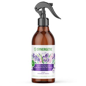 {{photo.Alt || photo.Description || 'Освежитель воздуха 380 мл SYNERGETIC &quot;Ирис и розовый перец&quot;, биоразлагаемый, нейтрализатор запахов, спрей, 900002'}}