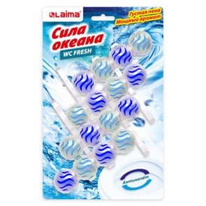 {{photo.Alt || photo.Description || 'Туалетный блок шарики для унитаза освежитель, 4 блока по 50 г, &quot;Сила океана 3 в 1&quot;, аналог BREF/БРЕФ, LAIMA, 608996'}}