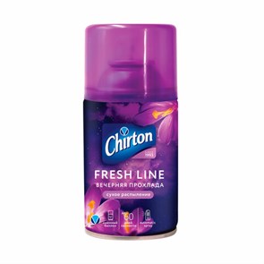 {{photo.Alt || photo.Description || 'Сменный баллон 250 мл, CHIRTON &quot;Вечерняя прохлада&quot;, для автоматических освежителей, универсальный, сухое распыление, 4670013302567'}}