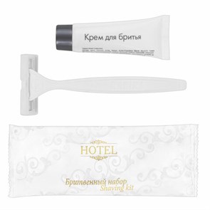 {{photo.Alt || photo.Description || 'Бритвенный набор КОМПЛЕКТ 200 шт., HOTEL (крем для бритья + станок), саше, флоупак, 2000121/1'}}