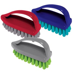 Щетка для одежды/обуви, средняя, 7,5х10,5х5 см, пластик, цвет ассорти, 