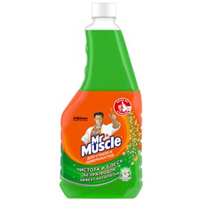 {{photo.Alt || photo.Description || 'Средство для мытья стекол и зеркал (сменный флакон) 530 мл, МИСТЕР МУСКУЛ &quot;Утренняя роса&quot;'}}