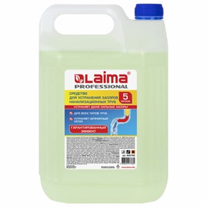 {{photo.Alt || photo.Description || 'Средство для прочистки канализационных труб 5 л ТРУБОЧИСТ (тип КРОТ), LAIMA PROFESSIONAL, 606760'}}