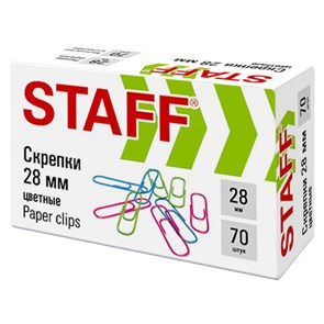 {{photo.Alt || photo.Description || 'Скрепки STAFF 28 мм, цветные, 70 штук, 271708'}}