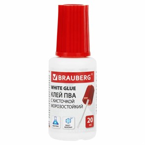 {{photo.Alt || photo.Description || 'Клей ПВА BRAUBERG, 20 г, с кисточкой, морозостойкий, 222875'}}