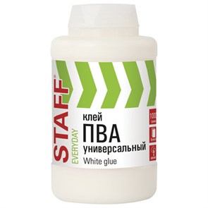 {{photo.Alt || photo.Description || 'Клей ПВА универсальный 1 кг (бумага, картон, дерево), STAFF, 606431'}}