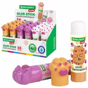 {{photo.Alt || photo.Description || 'Клей-карандаш &quot;Лапки&quot; Cat Paw, 9 г, фигурный колпачок, BRAUBERG KIDS, 271981'}}