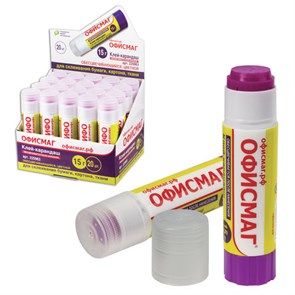 {{photo.Alt || photo.Description || 'Клей-карандаш ОФИСМАГ 15 г, обесцвечивающийся после высыхания, 225963'}}