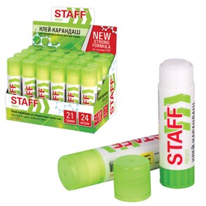 {{photo.Alt || photo.Description || 'Клей-карандаш УСИЛЕННЫЙ STAFF Profit, 21 г, PVP-основа, 228662'}}