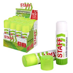 {{photo.Alt || photo.Description || 'Клей-карандаш УСИЛЕННЫЙ STAFF Profit, 36 г, PVP-основа, 228663'}}