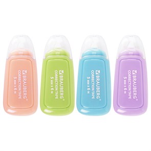 {{photo.Alt || photo.Description || 'Корректирующая лента BRAUBERG COMPACT PLUS PASTEL, 5 мм х 6 м, корпус ассорти, блистер, 270551'}}