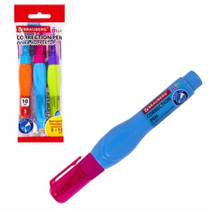 {{photo.Alt || photo.Description || 'Ручка-корректор 10 мл ВЫГОДНАЯ УПАКОВКА, КОМПЛЕКТ 3 штуки, BRAUBERG MIX, 271921'}}