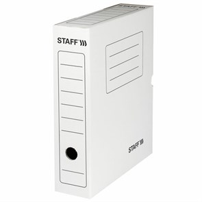 {{photo.Alt || photo.Description || 'Короб архивный с клапаном А4 (260х325 мм), 75 мм, до 700 листов, микрогофрокартон, БЕЛЫЙ, STAFF, 128858'}}