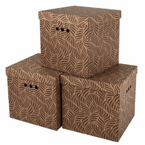 {{photo.Alt || photo.Description || 'Короб для хранения из плотного микрогофрокартона 315х315х315 мм, КОМПЛЕКТ 3 шт., BRAUBERG HOME &quot;Узор&quot;, 271820'}}