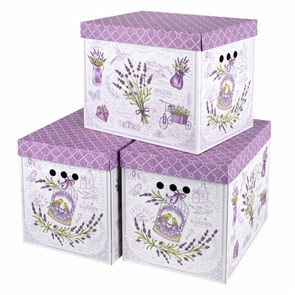 {{photo.Alt || photo.Description || 'Короб для хранения из плотного микрогофрокартона 380х280х315 мм, КОМПЛЕКТ 3 шт., BRAUBERG HOME &quot;Лаванда&quot;, 271821'}}