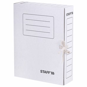 {{photo.Alt || photo.Description || 'Папка архивная с завязками А4 (325х250 мм), 75 мм, до 700 листов, микрогофрокартон, БЕЛАЯ, STAFF, 128869'}}