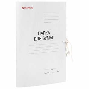 {{photo.Alt || photo.Description || 'Папка для бумаг с завязками картонная мелованная BRAUBERG, гарантированная плотность 320 г/м2, до 200 листов, 121513'}}