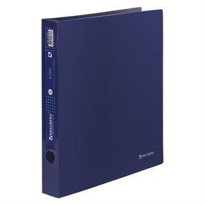 {{photo.Alt || photo.Description || 'Папка на 2 кольцах BRAUBERG &quot;Диагональ&quot;, 40 мм, темно-синяя, до 300 листов, 0,9 мм, 221348'}}