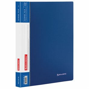 {{photo.Alt || photo.Description || 'Папка на 2 кольцах BRAUBERG &quot;Стандарт&quot;, 25 мм, синяя, до 170 листов, 0,8 мм, 221615'}}