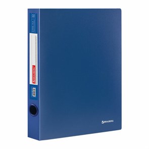 {{photo.Alt || photo.Description || 'Папка на 2 кольцах BRAUBERG &quot;Стандарт&quot;, 40 мм, синяя, до 300 листов, 0,9 мм, 221617'}}