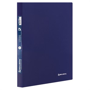 {{photo.Alt || photo.Description || 'Папка с боковым металлическим прижимом и внутренним карманом BRAUBERG &quot;Диагональ&quot;, темно-синяя, до 100 листов, 0,6 мм, 221357'}}