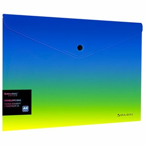 {{photo.Alt || photo.Description || 'Папка-конверт с кнопкой BRAUBERG &quot;Grade&quot;, А4, до 100 листов, зелено-голубой градиент, 0,18 мм, 271962'}}