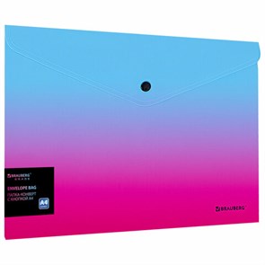 {{photo.Alt || photo.Description || 'Папка-конверт с кнопкой BRAUBERG &quot;Grade&quot;, А4, до 100 листов, розово-голубой градиент, 0,18 мм, 271963'}}