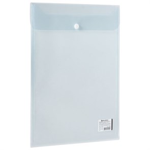 {{photo.Alt || photo.Description || 'Папка-конверт с кнопкой BRAUBERG, вертикальная, А4, до 100 листов, прозрачная, 0,15 мм, 224978'}}