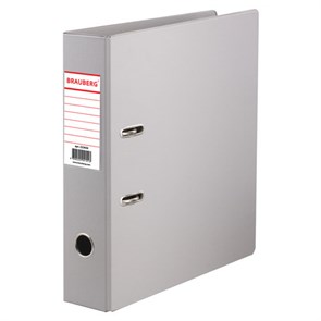 {{photo.Alt || photo.Description || 'Папка-регистратор BRAUBERG с двухсторонним покрытием из ПВХ, 70 мм, серая, 222656'}}