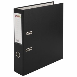 {{photo.Alt || photo.Description || 'Папка-регистратор STAFF &quot;Manager&quot; с покрытием из ПВХ, 70 мм, без уголка, черная, 225187'}}