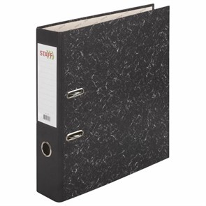 {{photo.Alt || photo.Description || 'Папка-регистратор STAFF Basic БЮДЖЕТ с мраморным покрытием, 70 мм, без уголка, черный корешок, 880907'}}